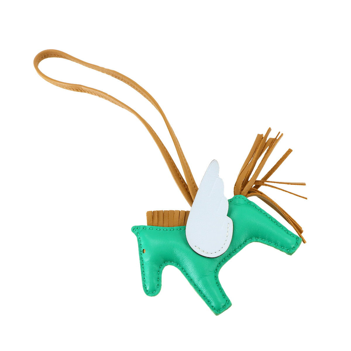 Rodeo Pegasus PM Bag Charm Agneau Milo Menthe Sesame Bleu Brumu