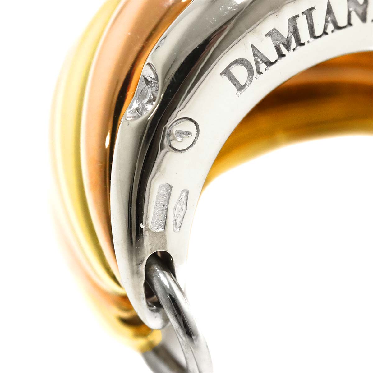 Diamond Ring 18K YG WG PG 750 size5.25-5.5(US)