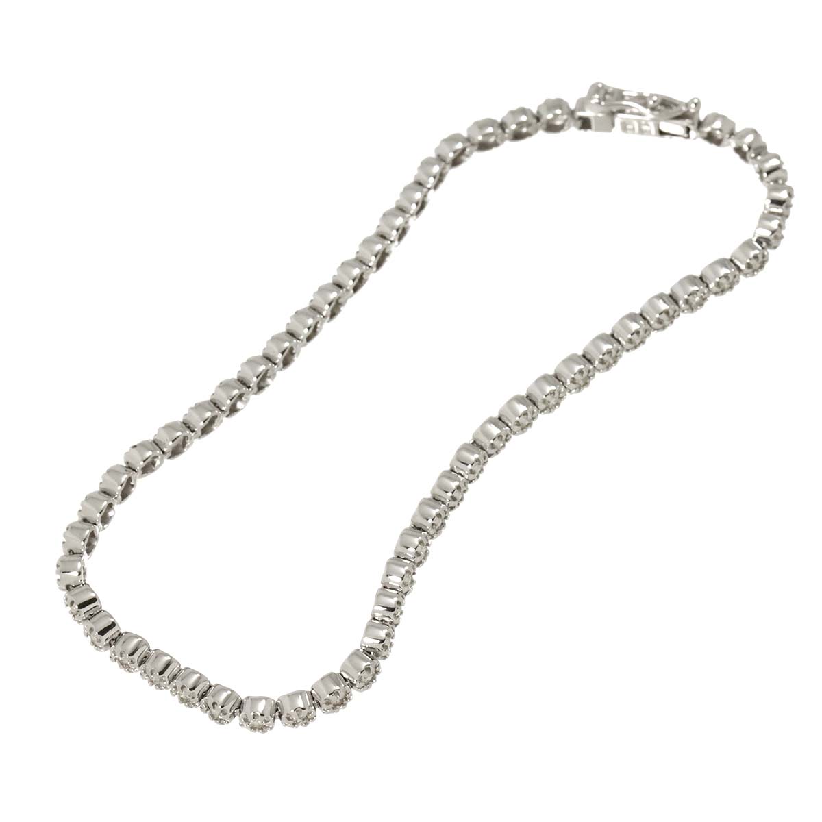 Diamond 1.00ct Bracelet 18K K18 WG White Gold 750