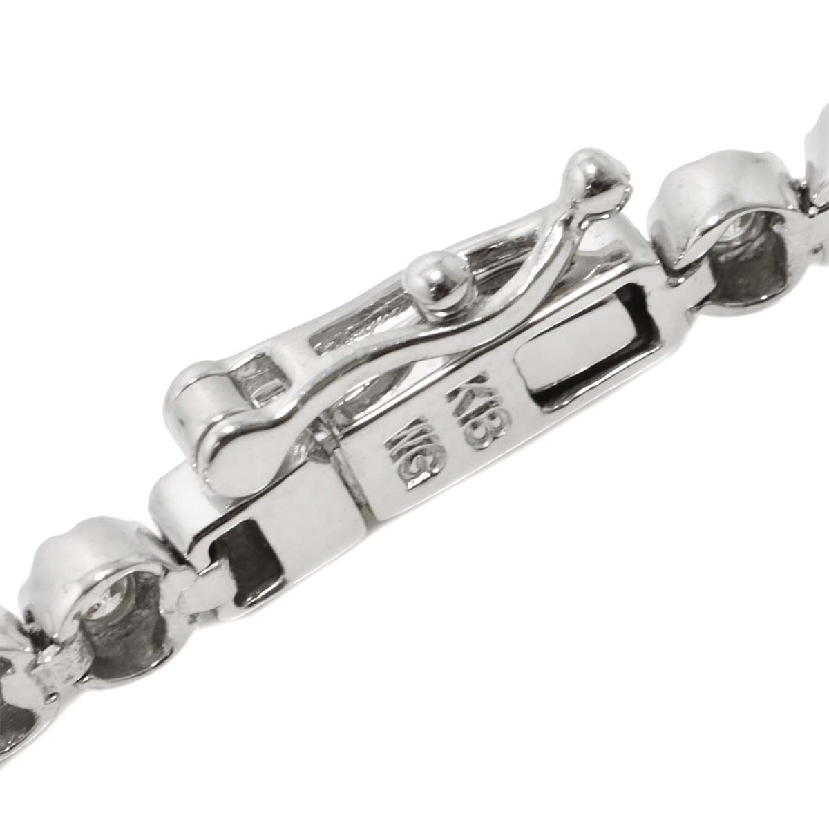 Diamond 1.00ct Bracelet 18K K18 WG White Gold 750