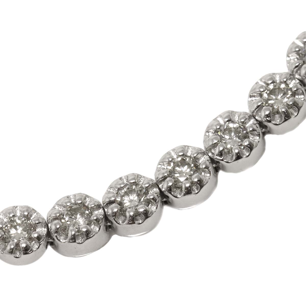 Diamond 1.00ct Bracelet 18K K18 WG White Gold 750