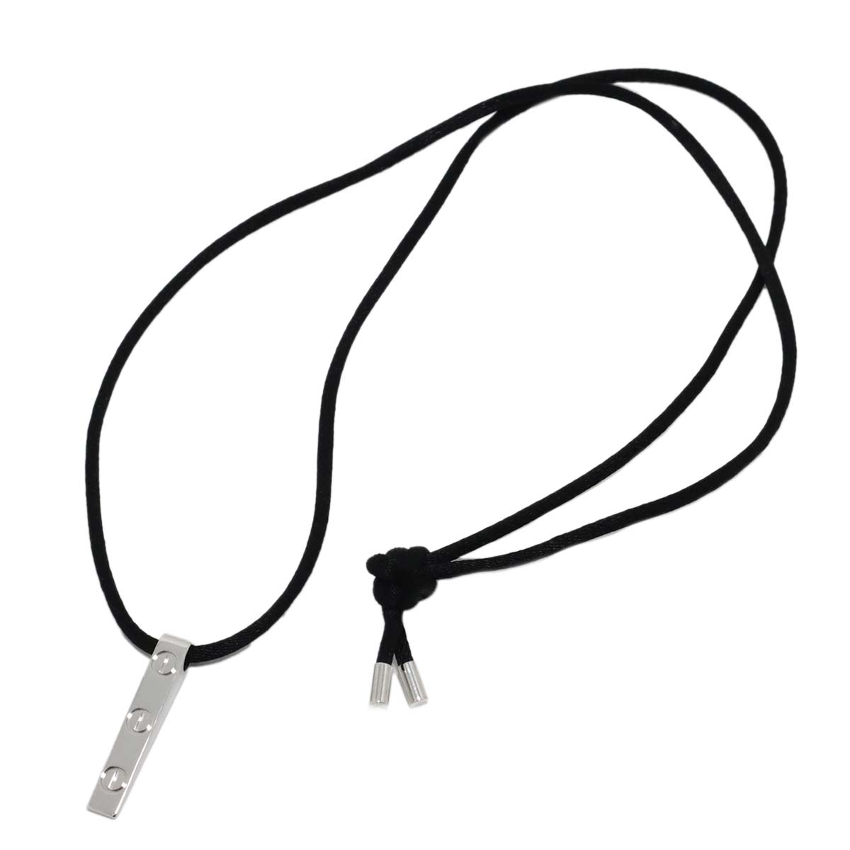 Love Plate Necklace 18K White Gold 750