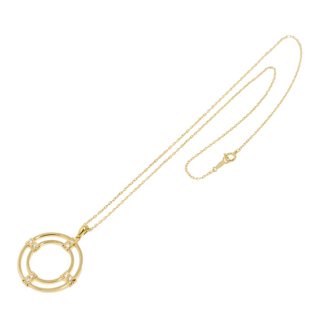 Diamond Necklace 18K Yellow Gold 750