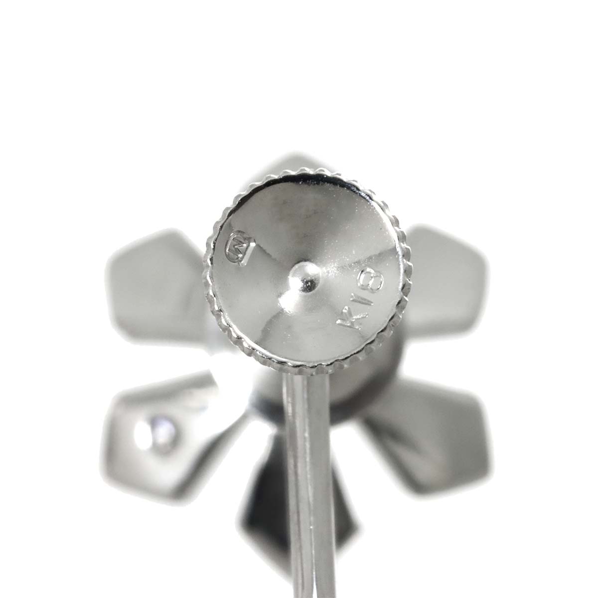 Diamond Earrings 18K White Gold 750