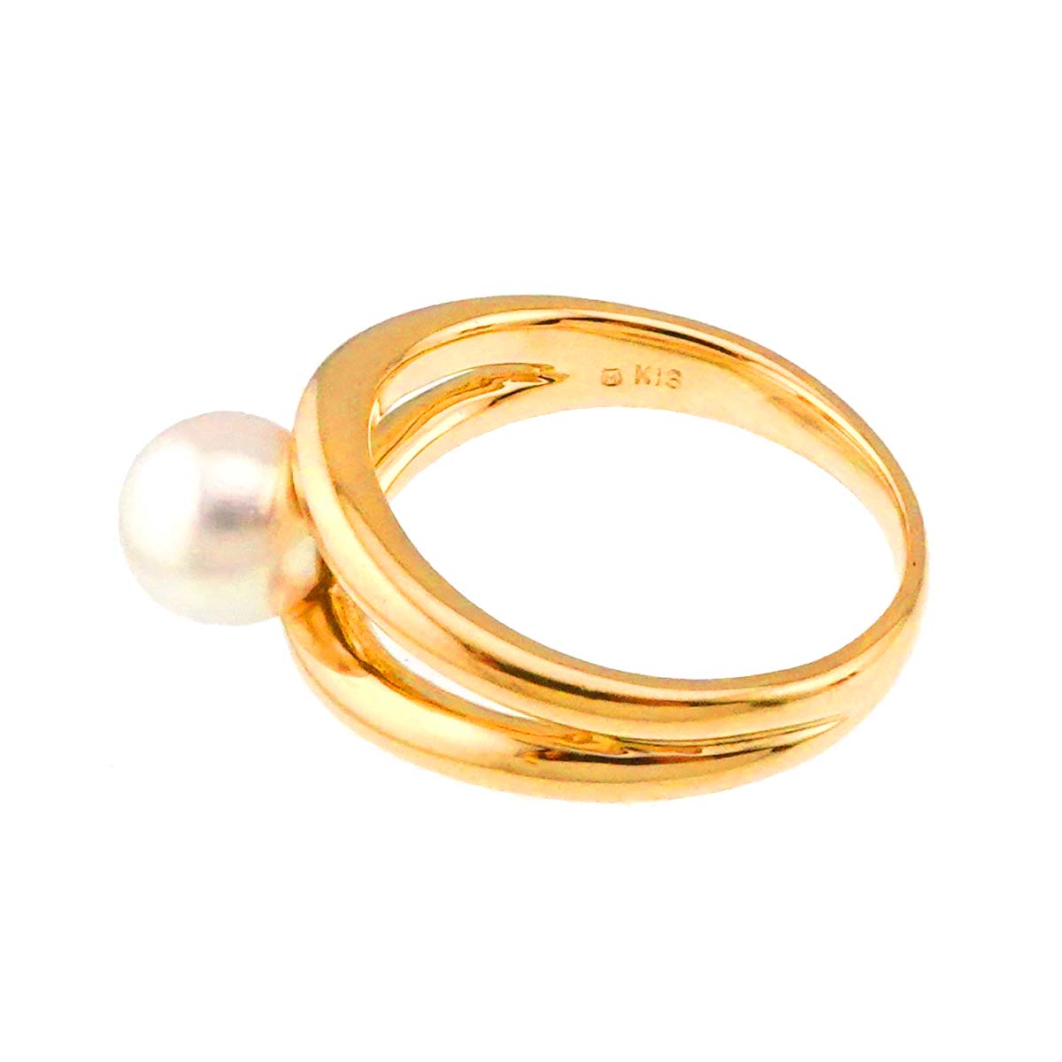 MIKIMOTO Akoya Pearl 6.5mm Ring 18K YG 750 Size5.5-5.75(US)