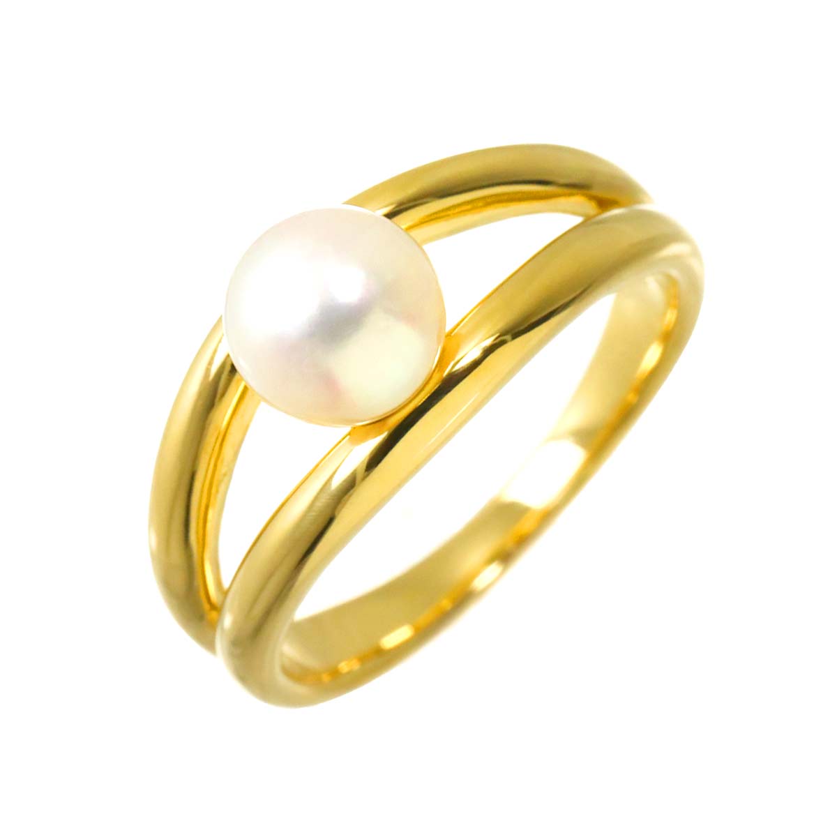 MIKIMOTO Akoya Pearl 6.5mm Ring 18K YG 750 Size5.5-5.75(US)
