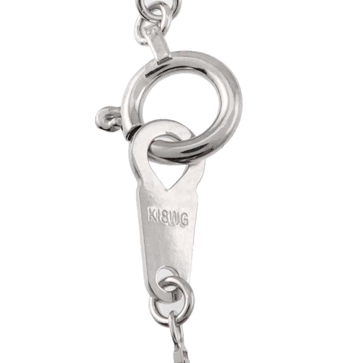 Sapphire Diamond 0.25ct Necklace 18K White Gold 750