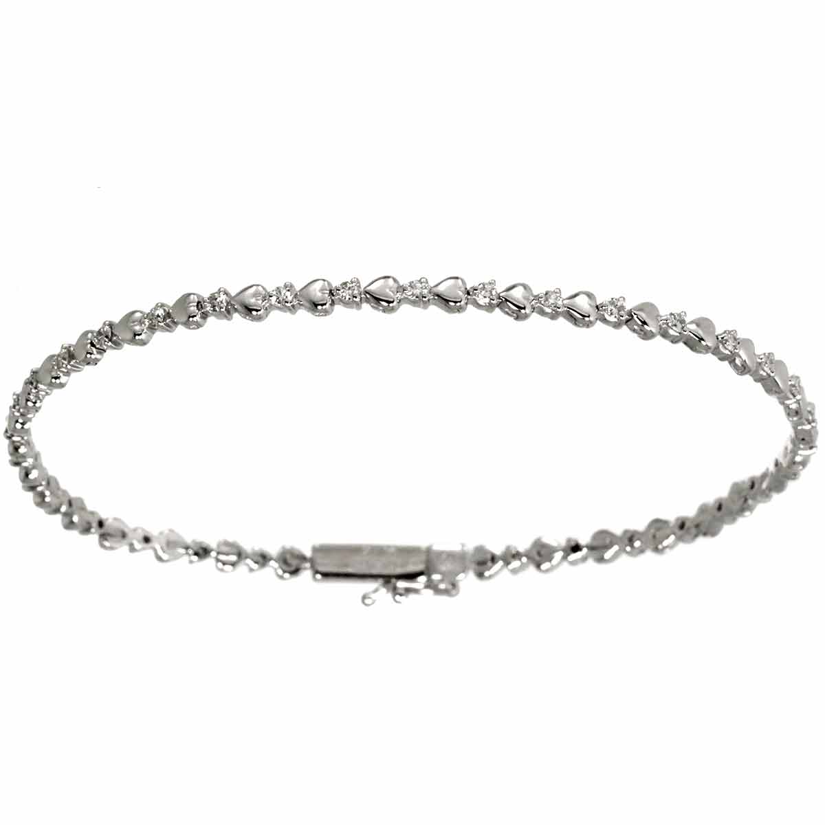 Diamond 0.72ct Bracelet 18K White Gold 750