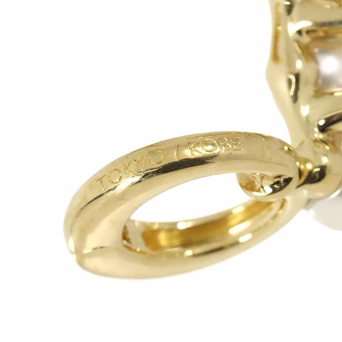 danger Scorpion Ear Cuff Akoya Pearl 18K YG 750 For left ear