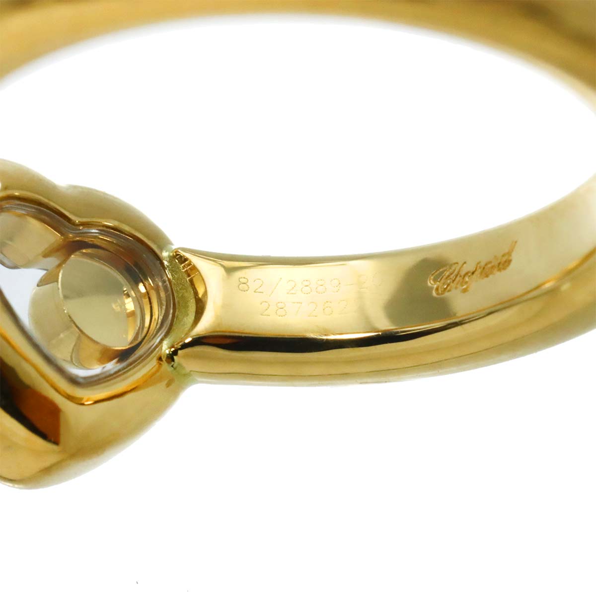 Happy Heart Diamond Ring 18K YG 750 Size5.25-5.5(US)