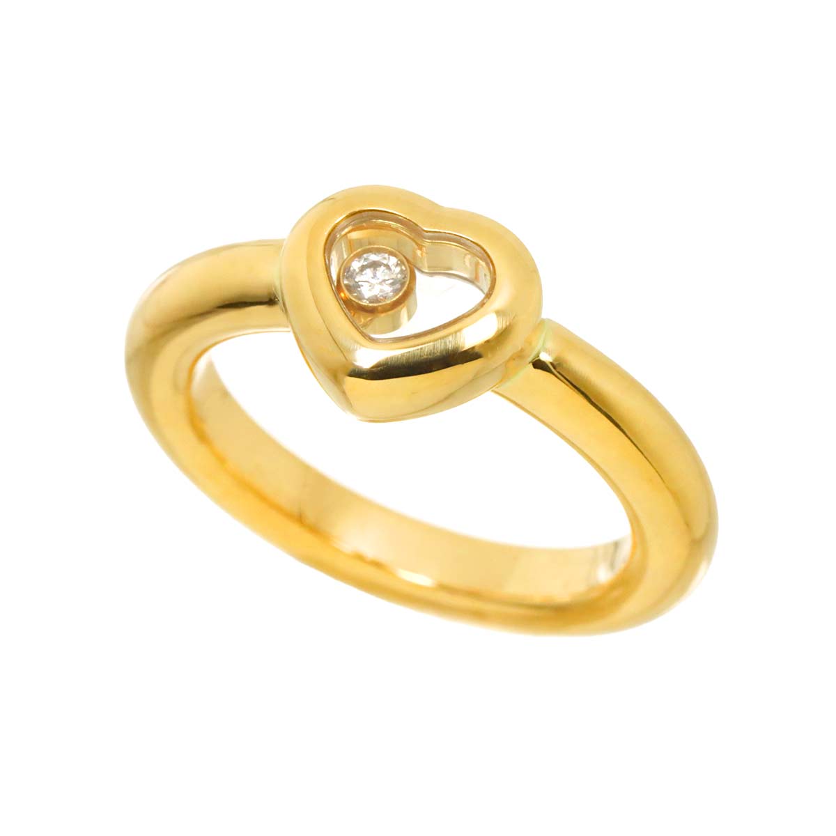 Happy Heart Diamond Ring 18K YG 750 Size5.25-5.5(US)