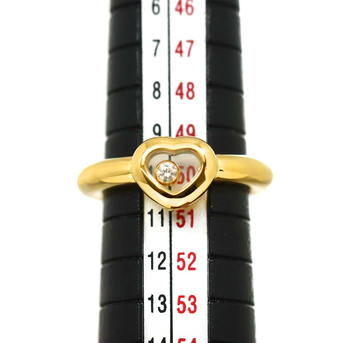 Happy Heart Diamond Ring 18K YG 750 Size5.25-5.5(US)