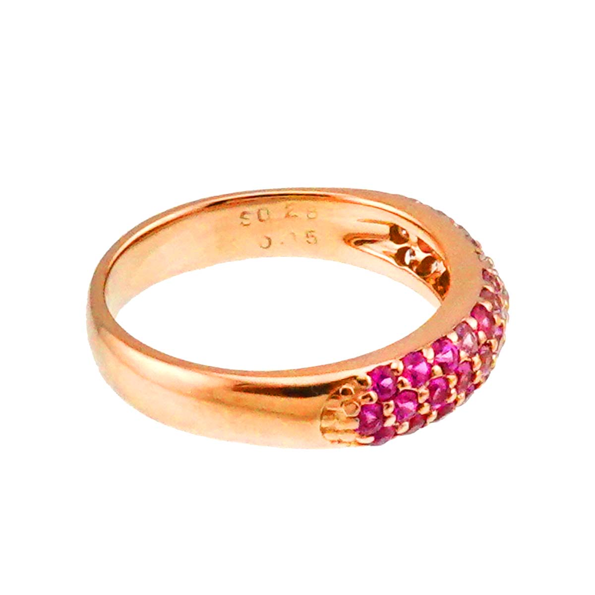 Ponte Vecchio Sapphire 0.28ct Diamond 0.15ct Ring 18K PG 750 2-2.25(US)