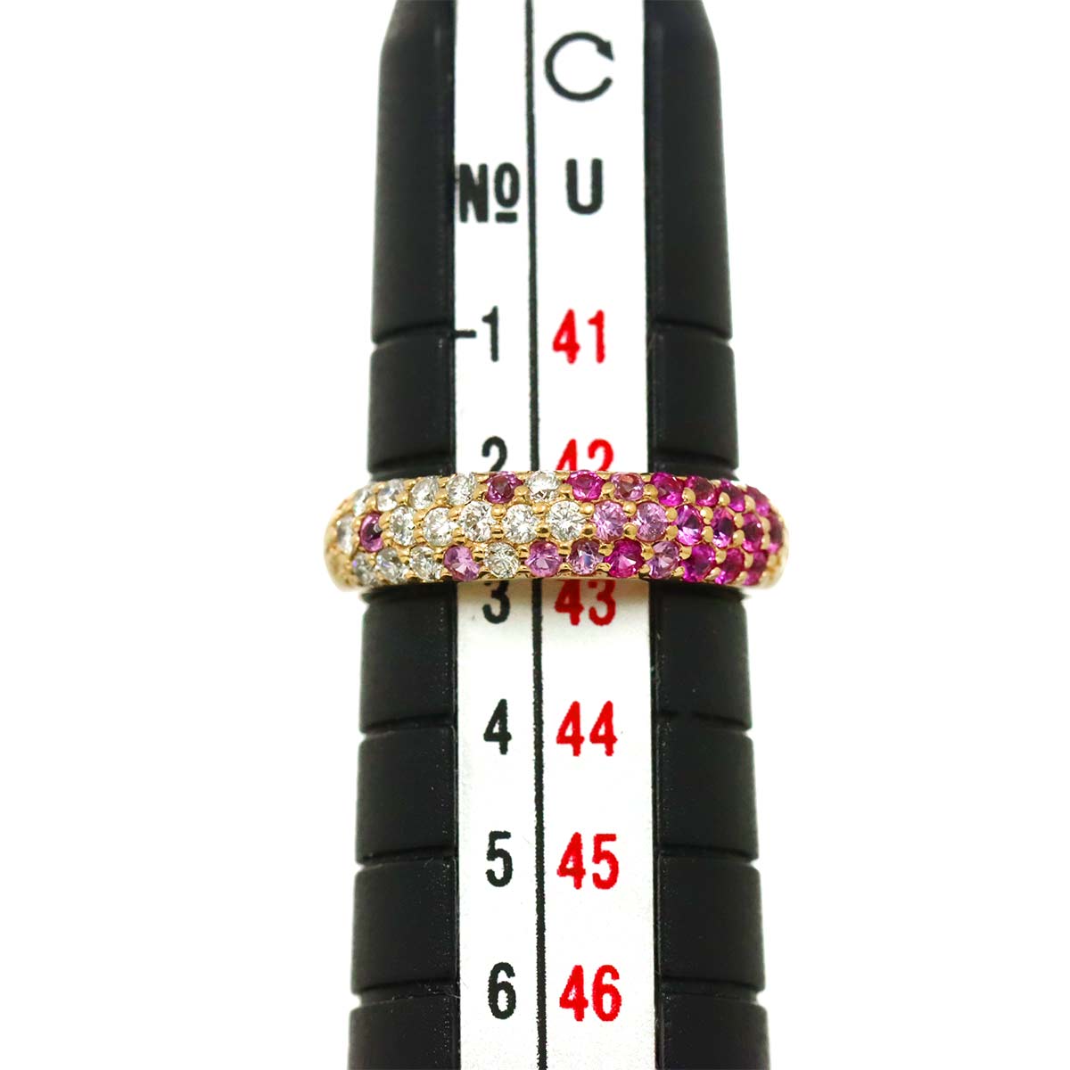 Ponte Vecchio Sapphire 0.28ct Diamond 0.15ct Ring 18K PG 750 2-2.25(US)