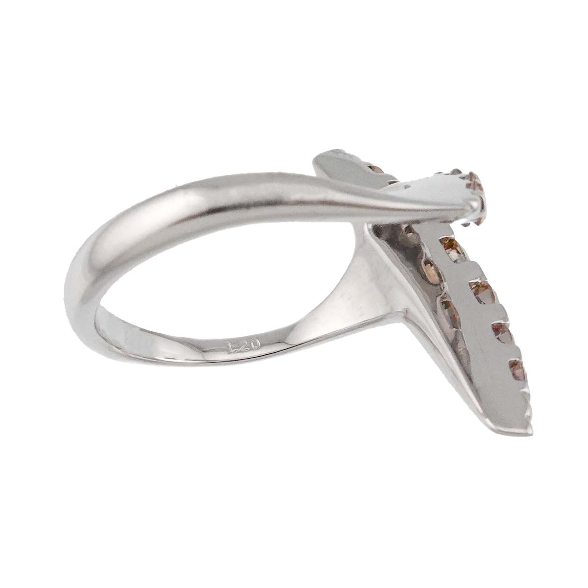 KASHIKEY Brown Diamond 1.20ct Ring 18K White Gold size6-6.25(US)