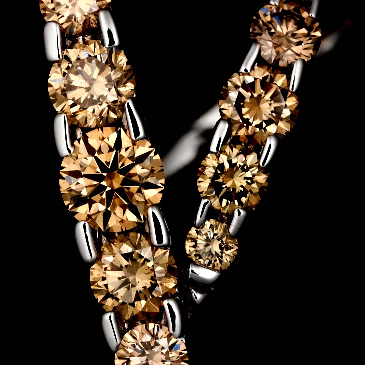 KASHIKEY Brown Diamond 1.20ct Ring 18K White Gold size6-6.25(US)