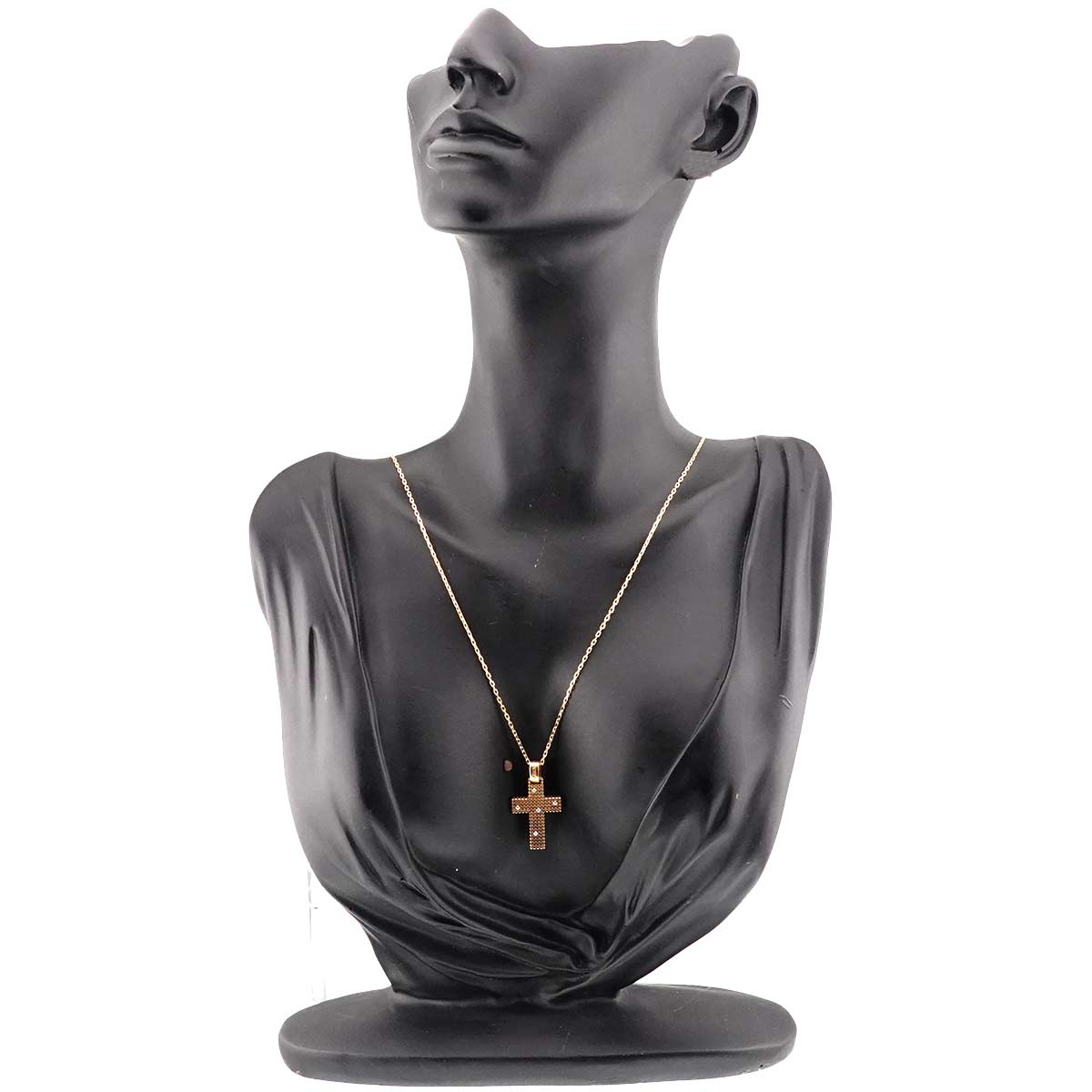 METROPOLITAN DREAM Cross Diamond Necklace 18K PG 750