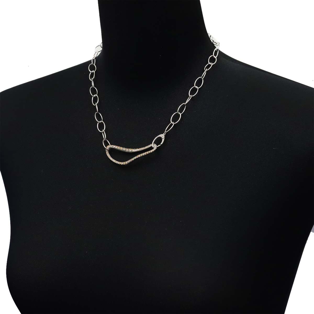 BrownDiamond 1.30ct Necklace 18K White Gold 750