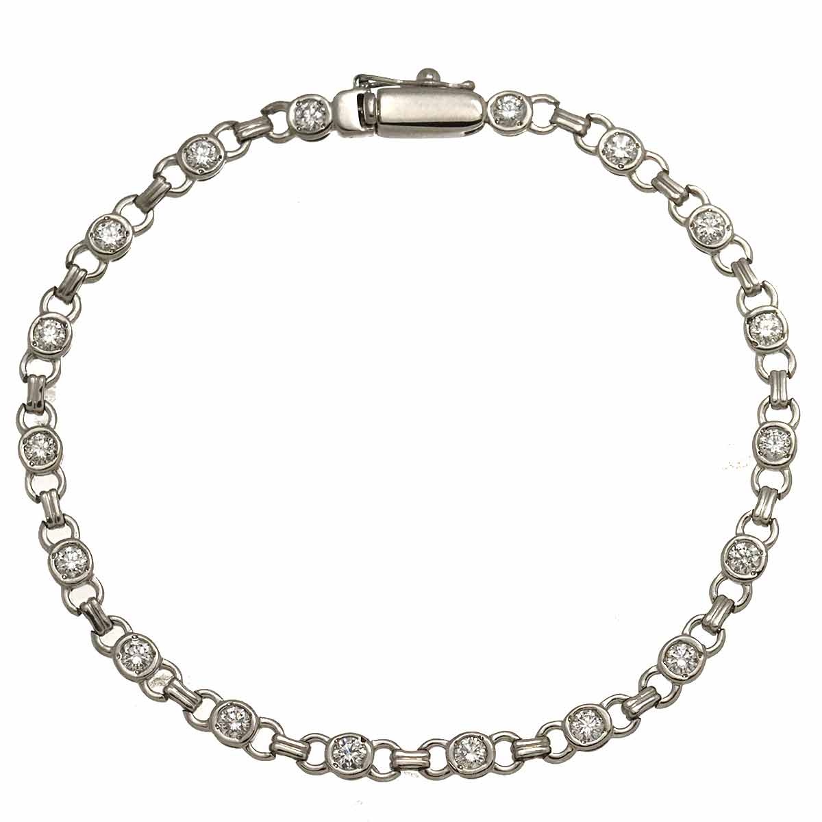 Diamond 0.90ct Bracelet Pt Platinum