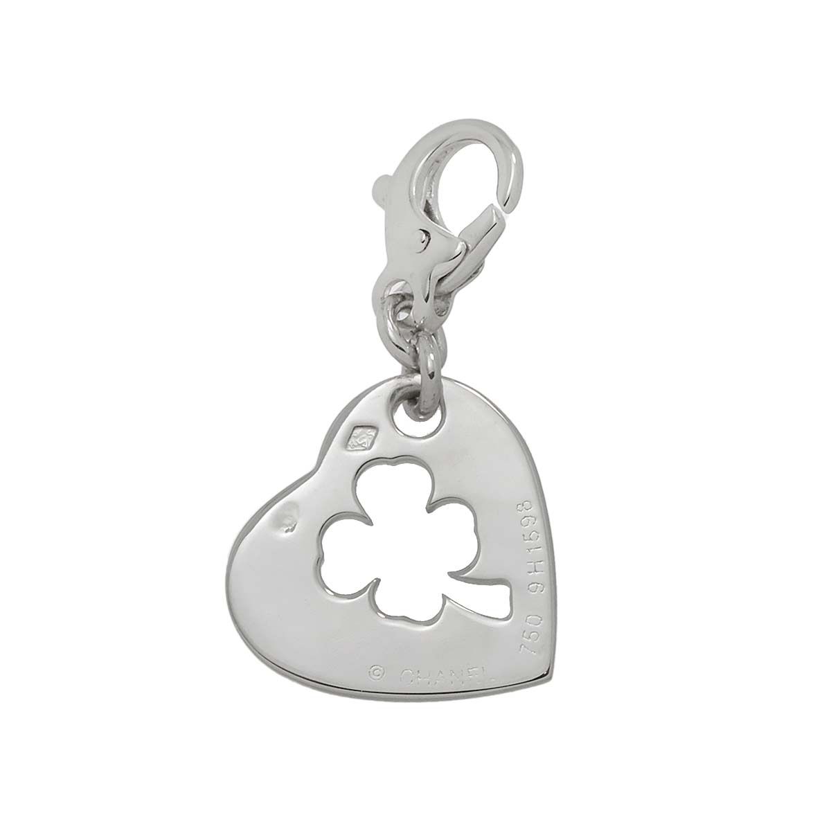 Camellia Pendant Top Charm 18K WG 750