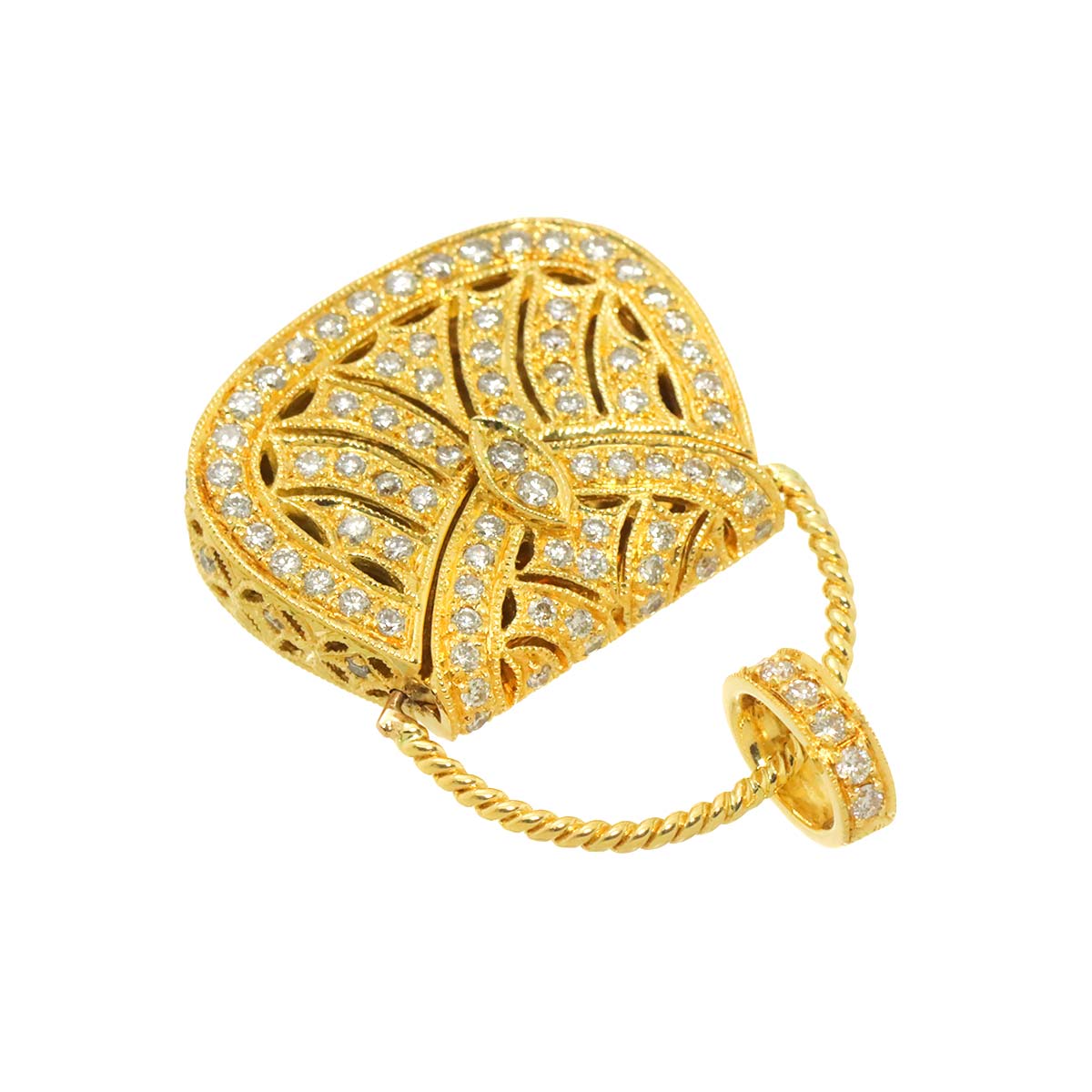 Diamond 1.00ct Pendant 18K YG Yellow Gold 750