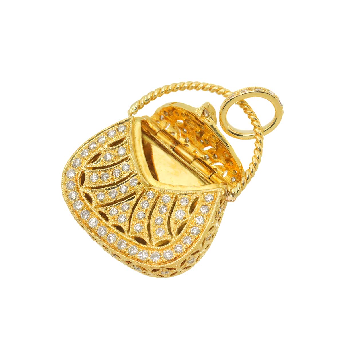 Diamond 1.00ct Pendant 18K YG Yellow Gold 750