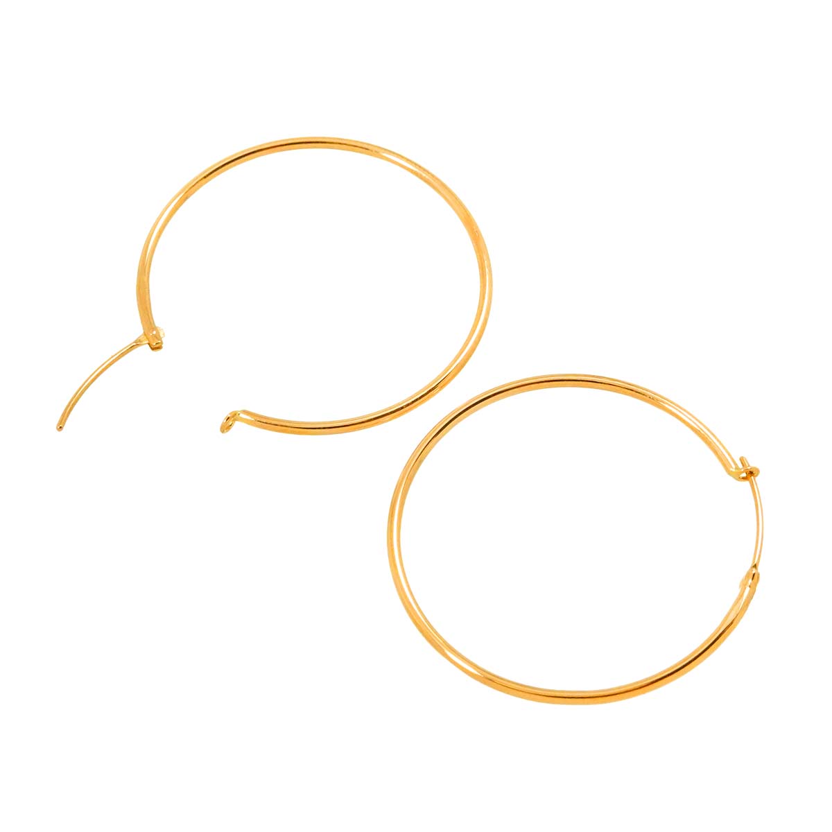 Earrings Pierced 18K K18 YG Yellow Gold 750