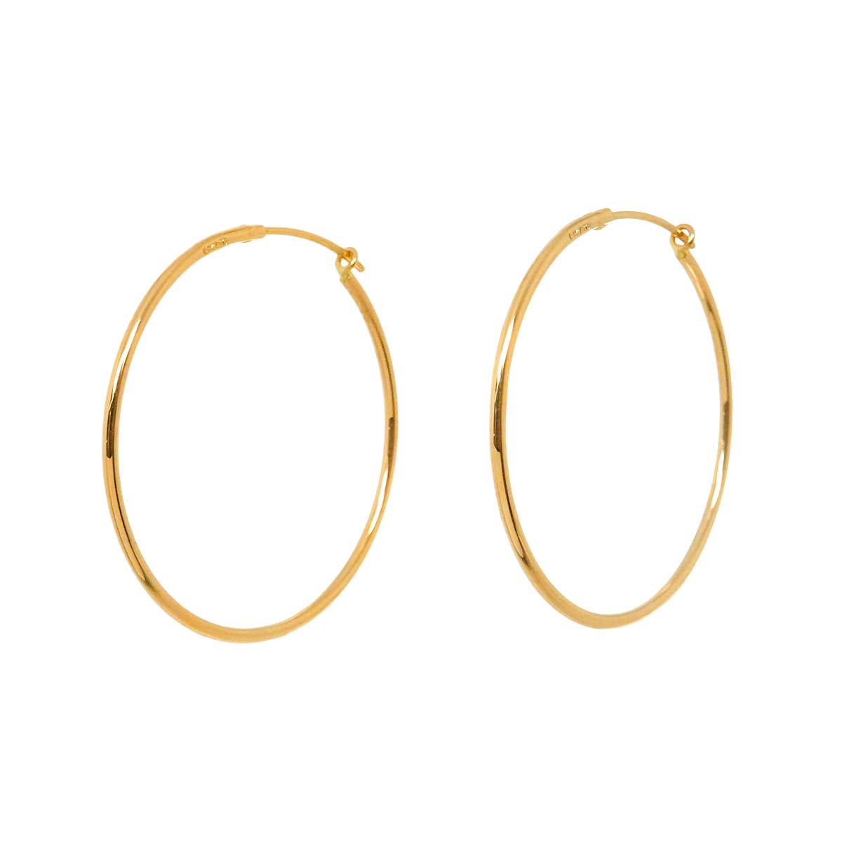 Earrings Pierced 18K K18 YG Yellow Gold 750