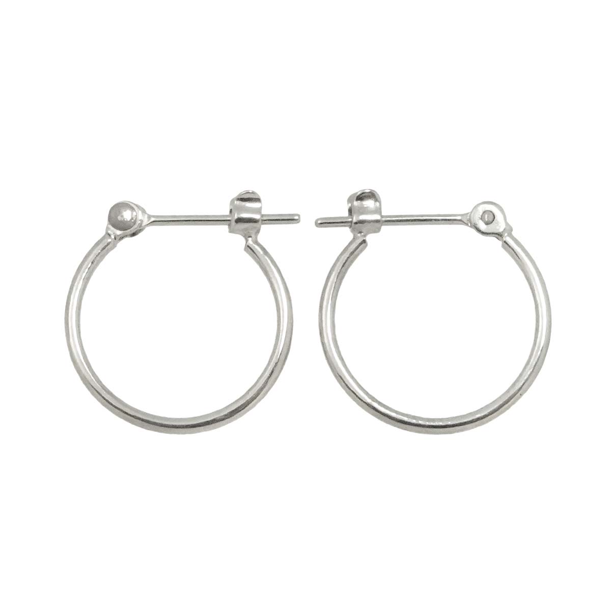 Earrings Pierced 18K WG White Gold 750