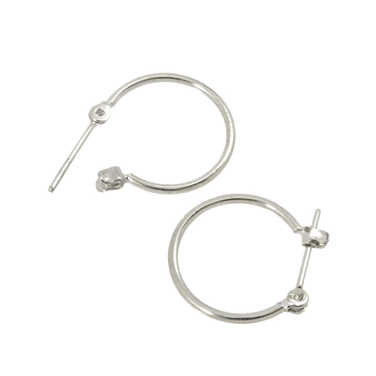 Earrings Pierced 18K WG White Gold 750