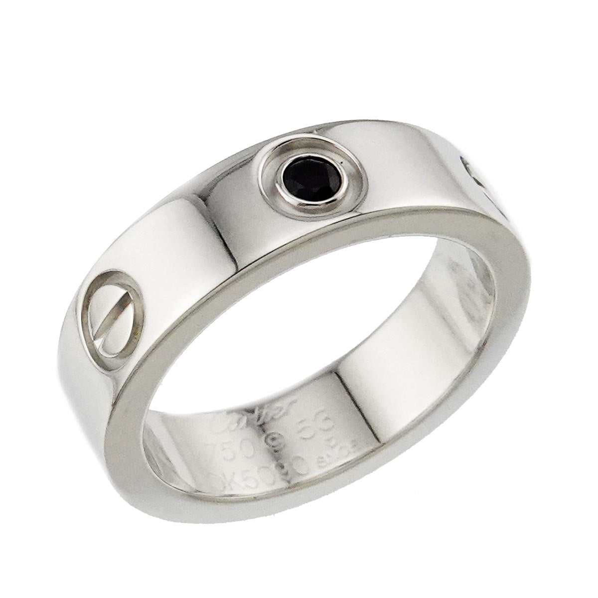 Cartier Love Ring Sapphire 18K White Gold 750 size53 6-6.25(US)