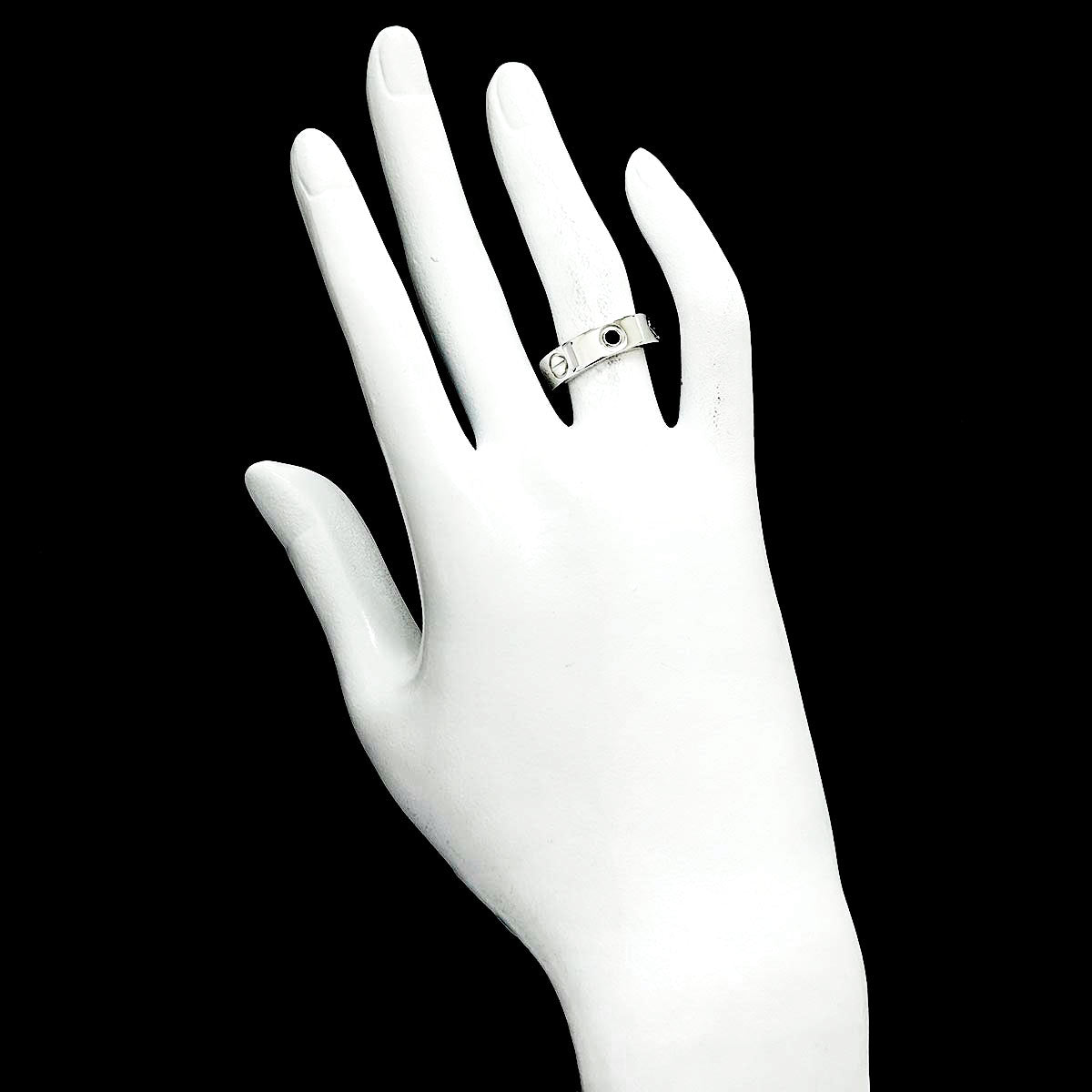 Cartier Love Ring Sapphire 18K White Gold 750 size53 6-6.25(US)