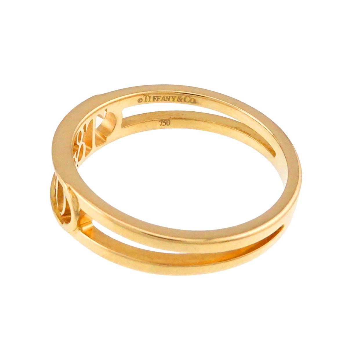 Logo Ring 18K Yellow Gold 750 size6.5-6.75(US)