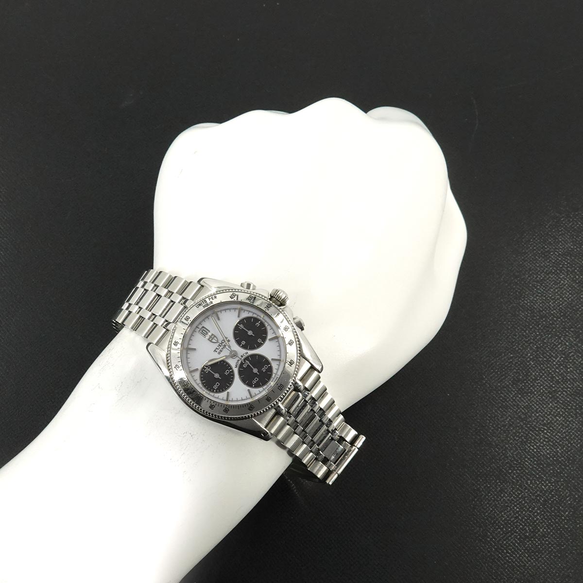 Monarch 15900 Chronograph Quartz White Dial Mens Watch