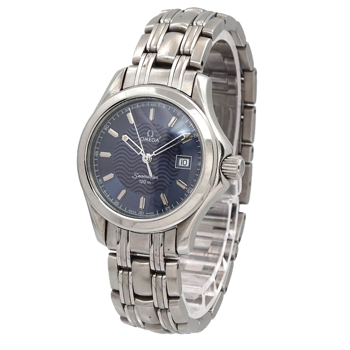 Seamaster 120 2581.81 Date Quartz Blue Dial Ladies Wrist Watch