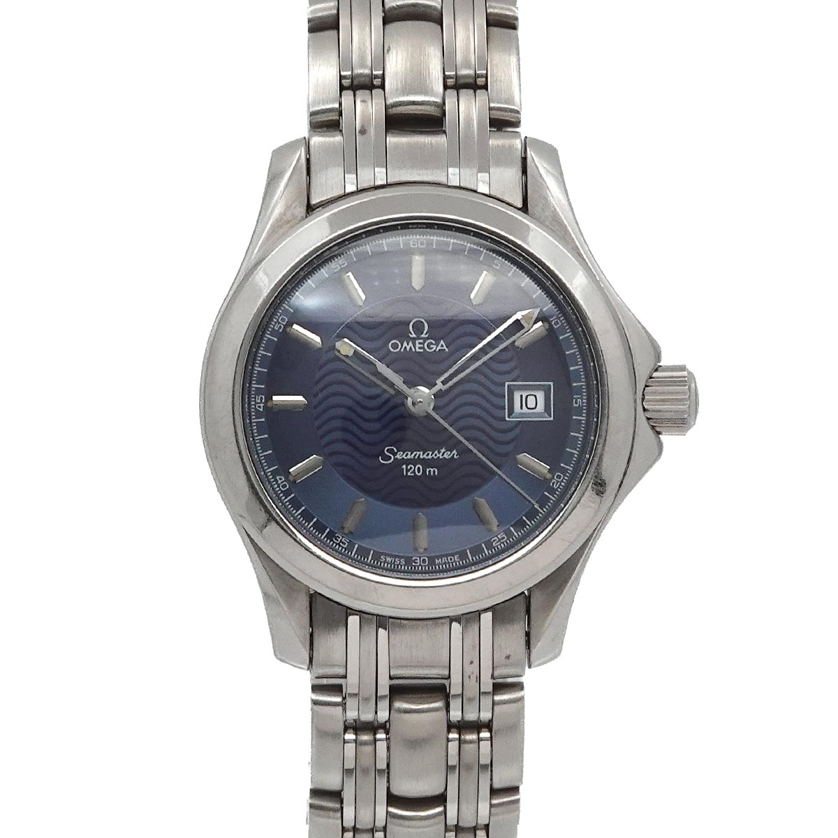 Seamaster 120 2581.81 Date Quartz Blue Dial Ladies Wrist Watch