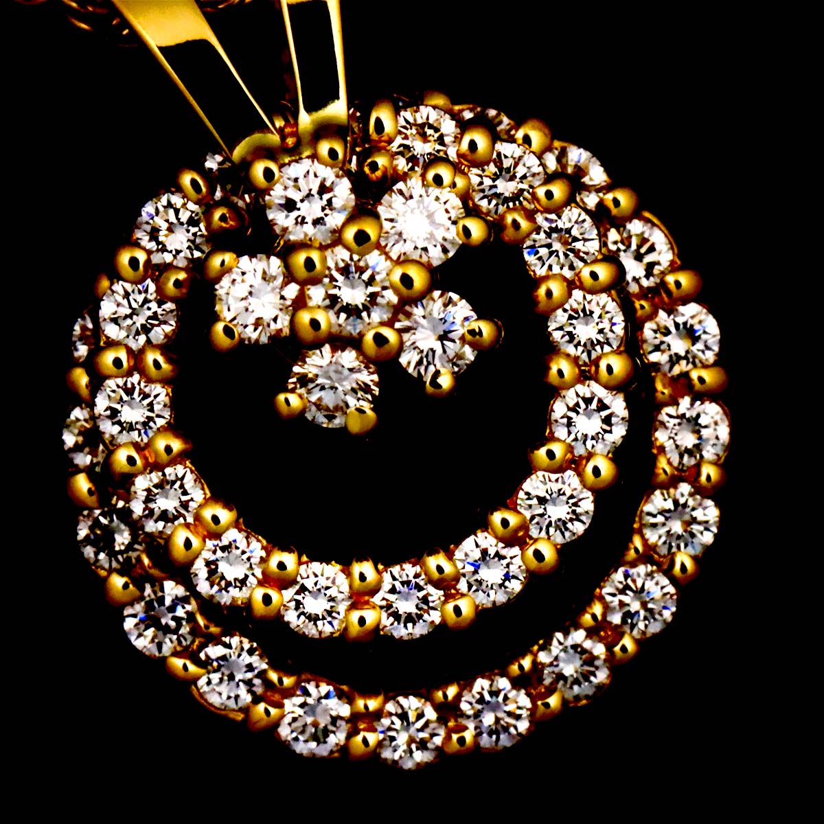 Diamond Necklace 18K Yellow Gold 750