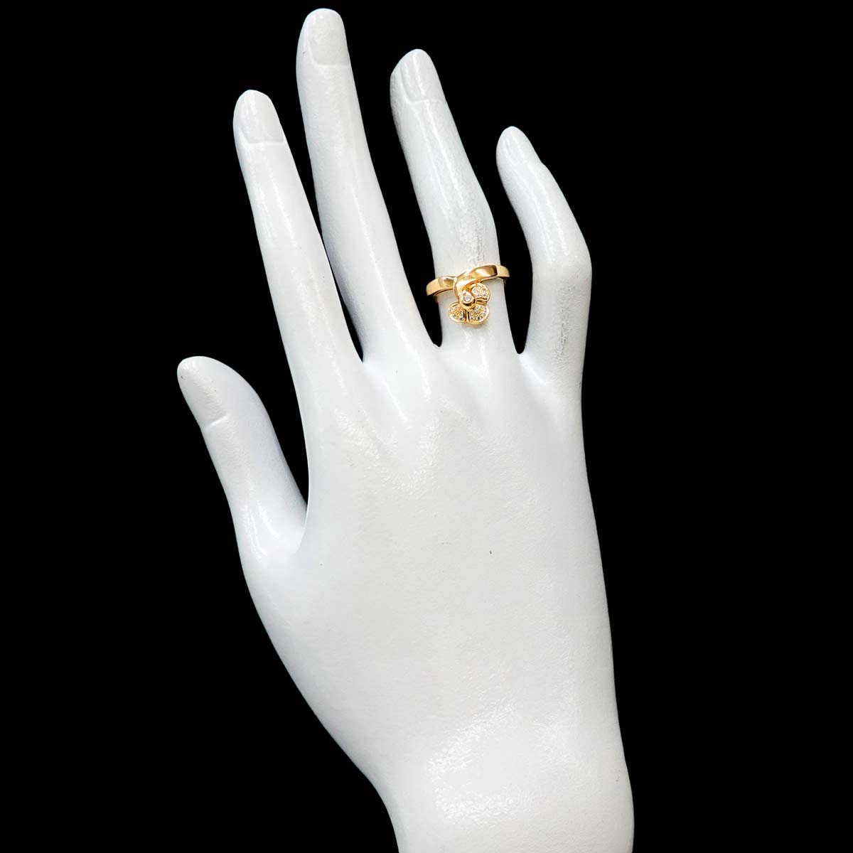 Diamond Ring 18K YG 750 Size5.5-5.75(US)