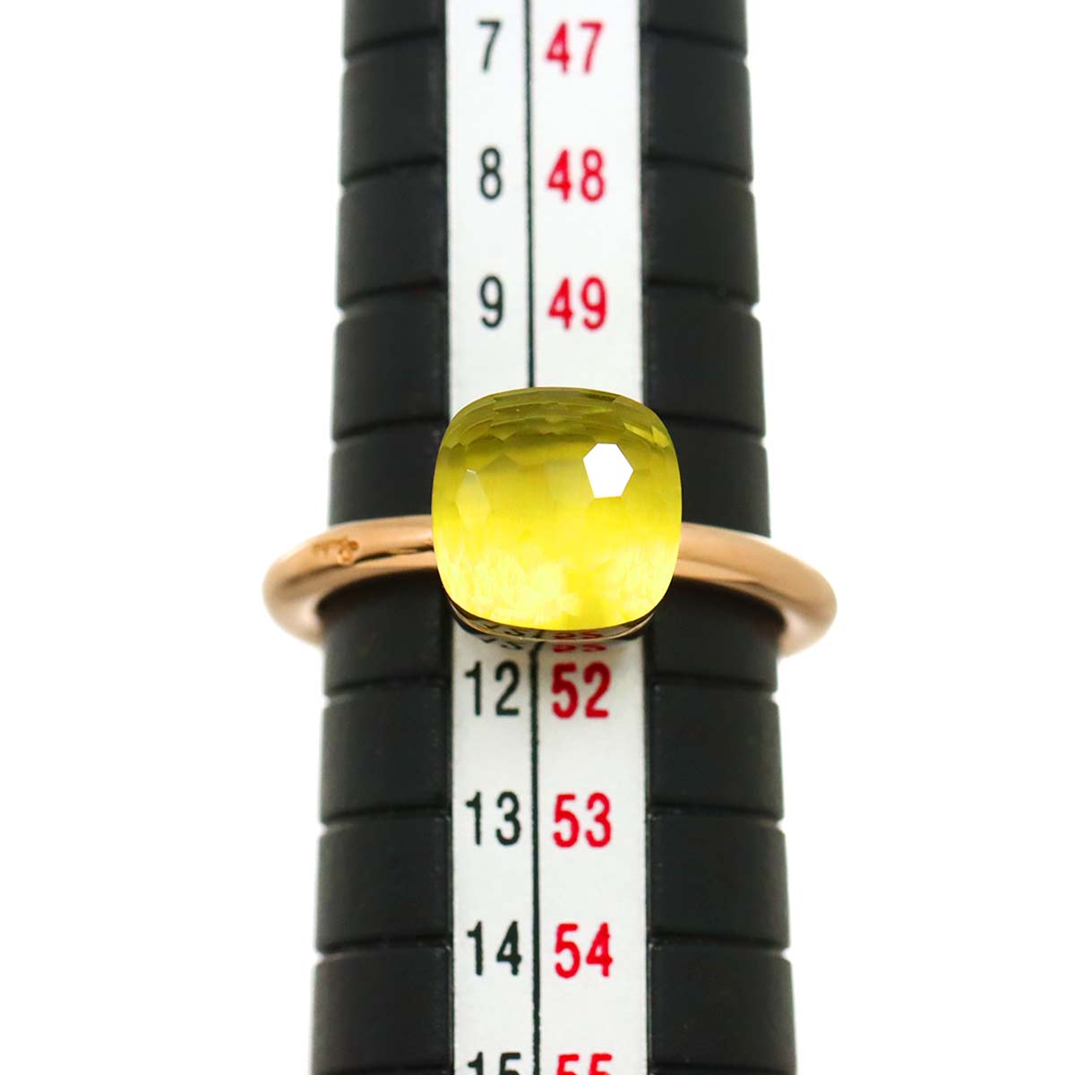 Quartz Ring 18K PG WG 750 size50 5.25(US)