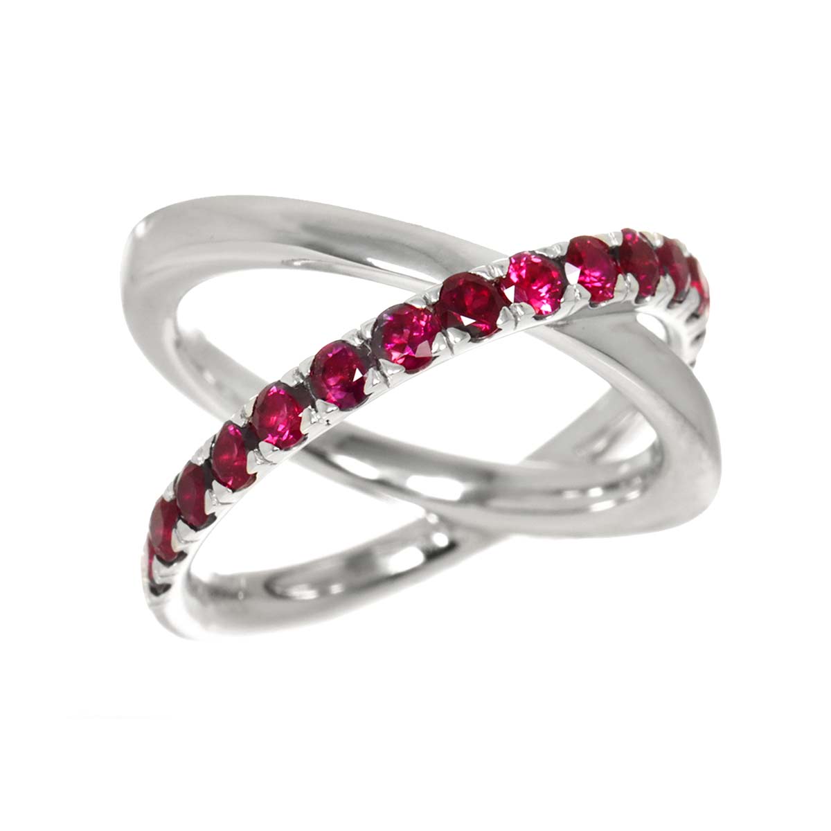 MIKIMOTO Ruby 1.07ct Ring 18K WG 750 Size5.5-5.75(US)