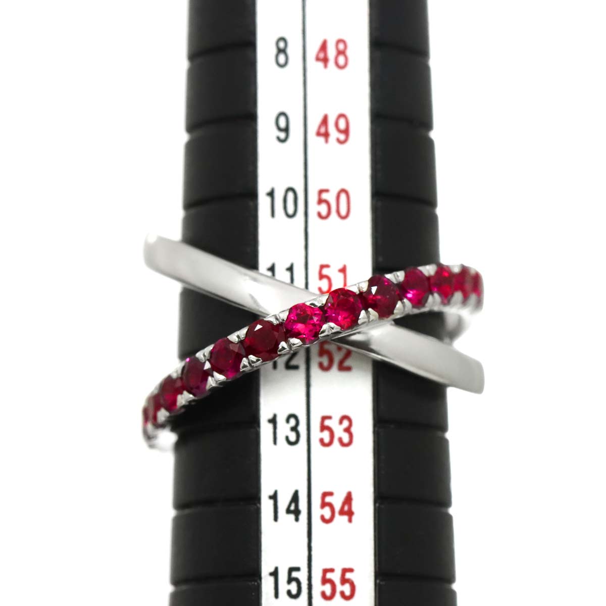 MIKIMOTO Ruby 1.07ct Ring 18K WG 750 Size5.5-5.75(US)