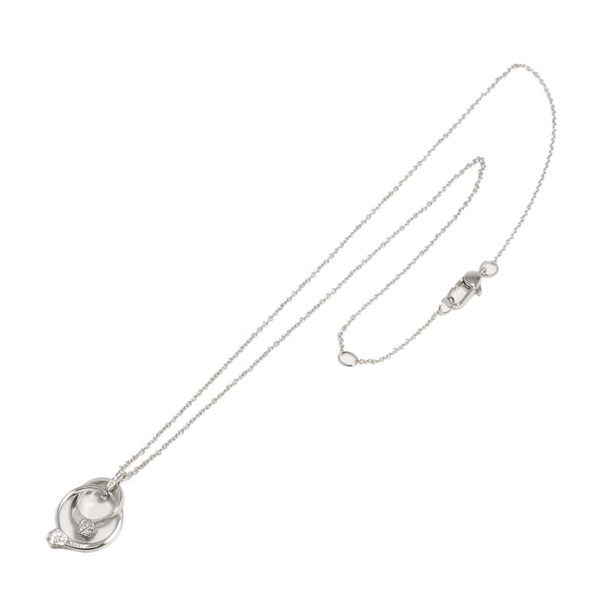 Diamond Necklace 18K White Gold 750