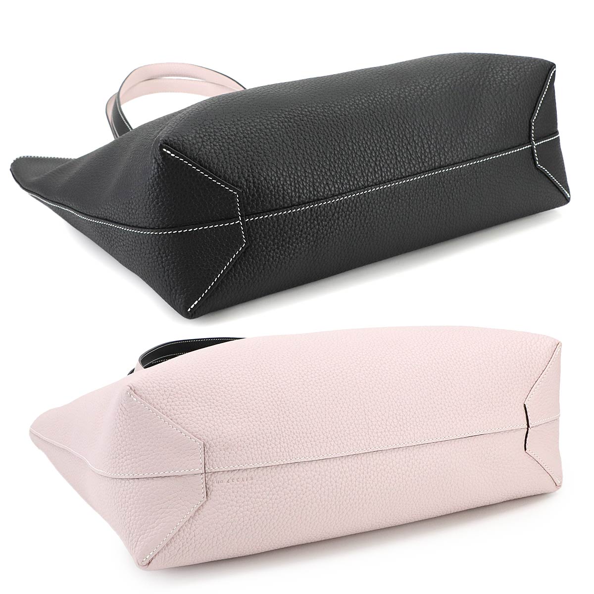 Double Sens 45 Tote Bag Taurillon Clemence Black Rose Darling