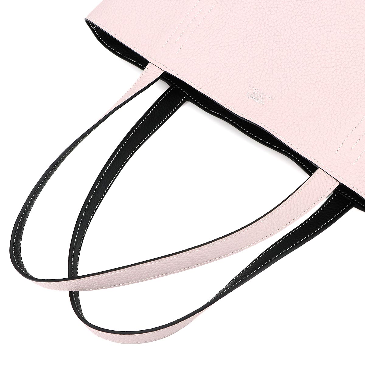 Double Sens 45 Tote Bag Taurillon Clemence Black Rose Darling