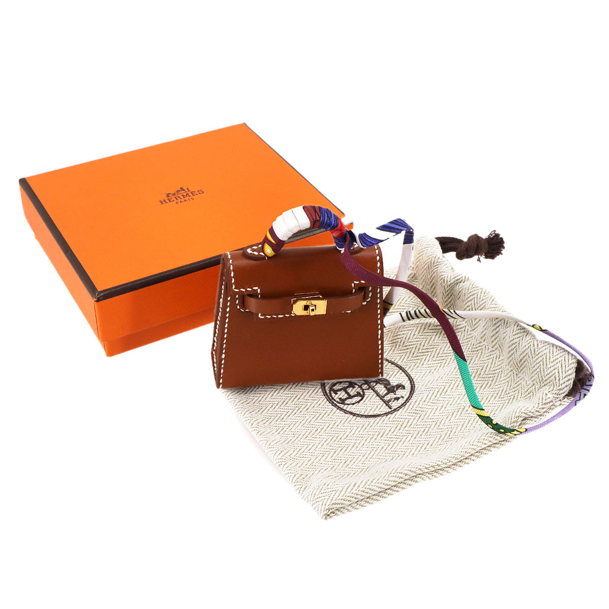 Kelly Twilly Bag Charm Veau Tadelakt Fauve