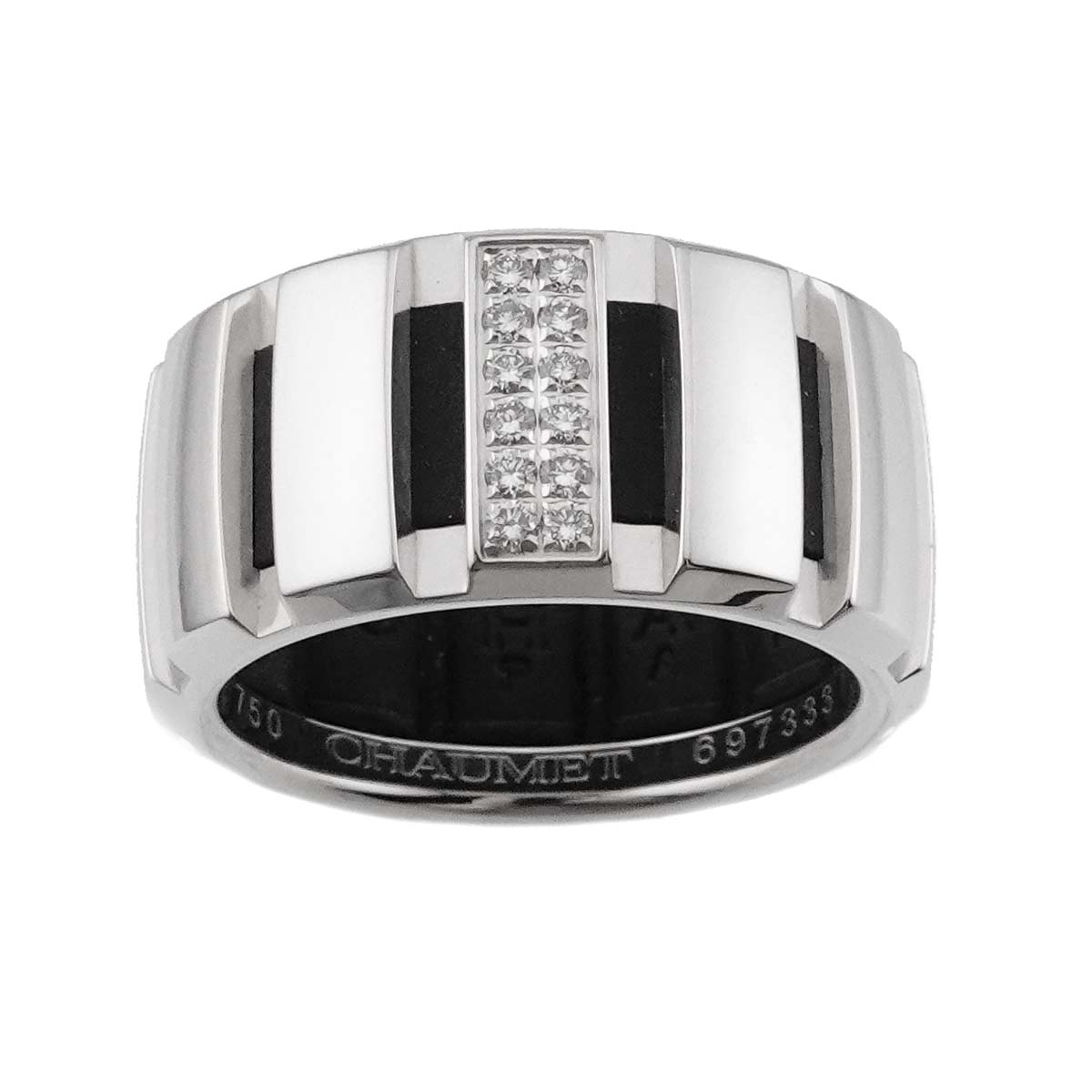 Class one Diamond Ring 18K K18 WG 750 Rubber Size51 5.25(US)