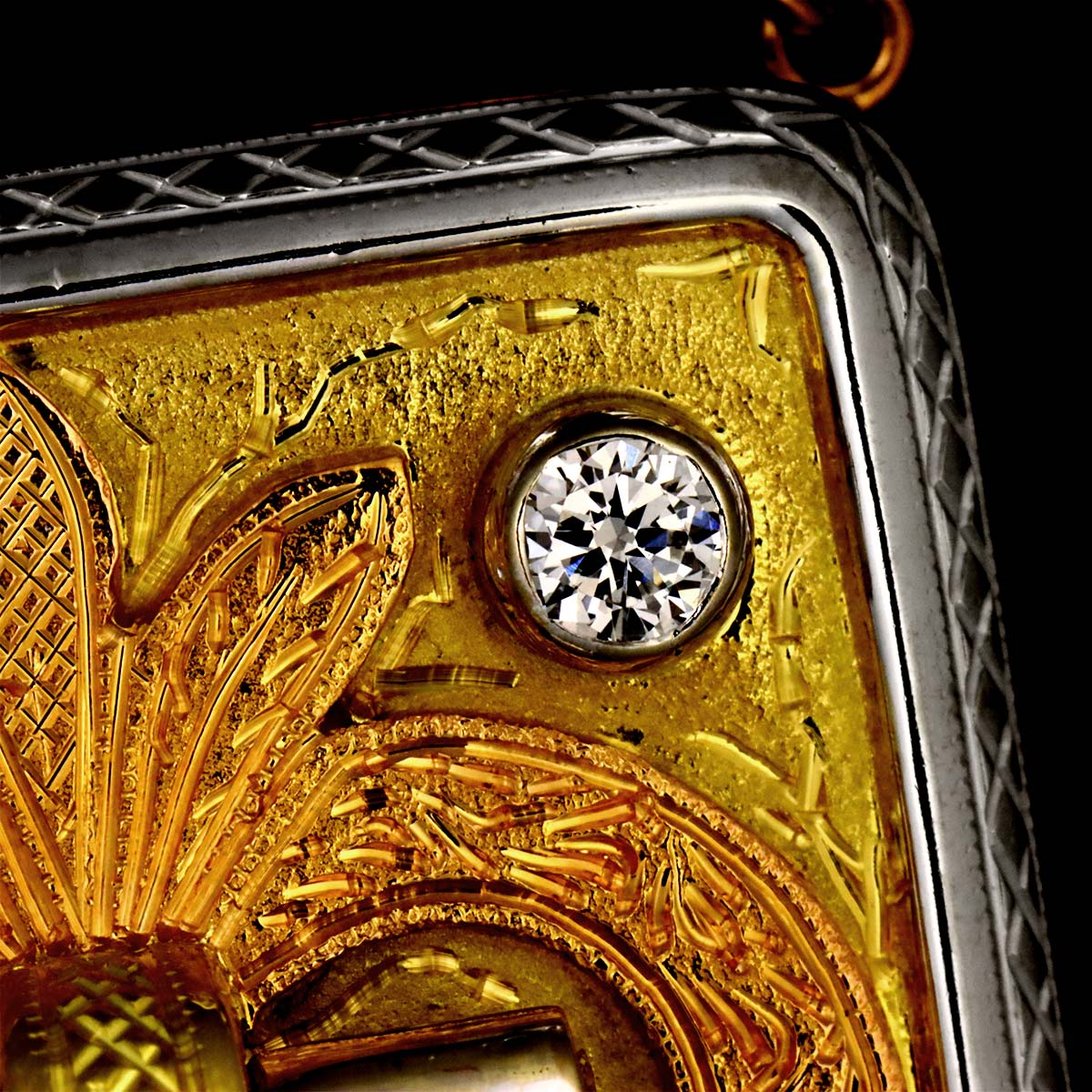 Sapphire Ruby Diamond Necklace 18K YG PG WG 750