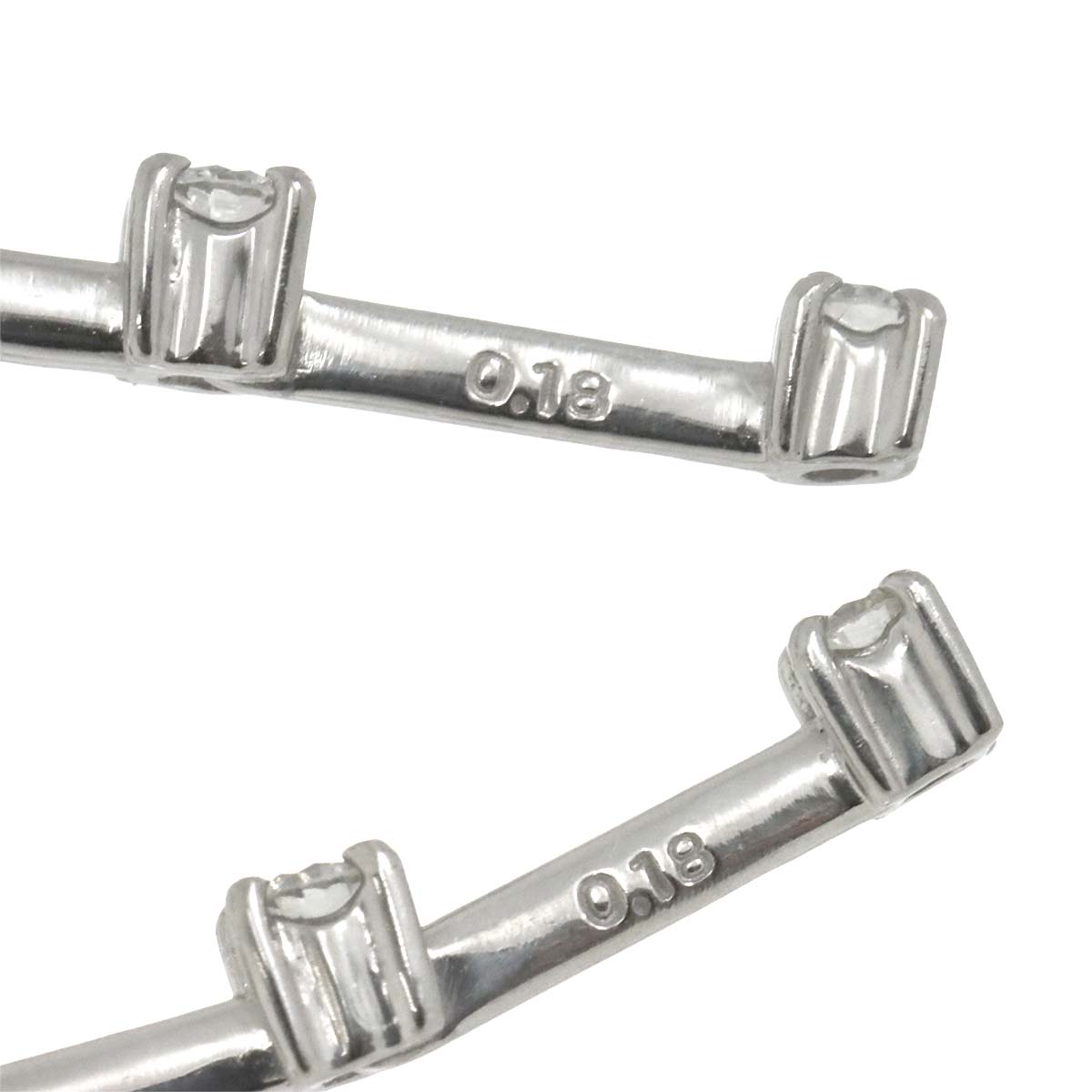 Diamond 0.18/0.18ct Earrings Clip on Pt Platinum