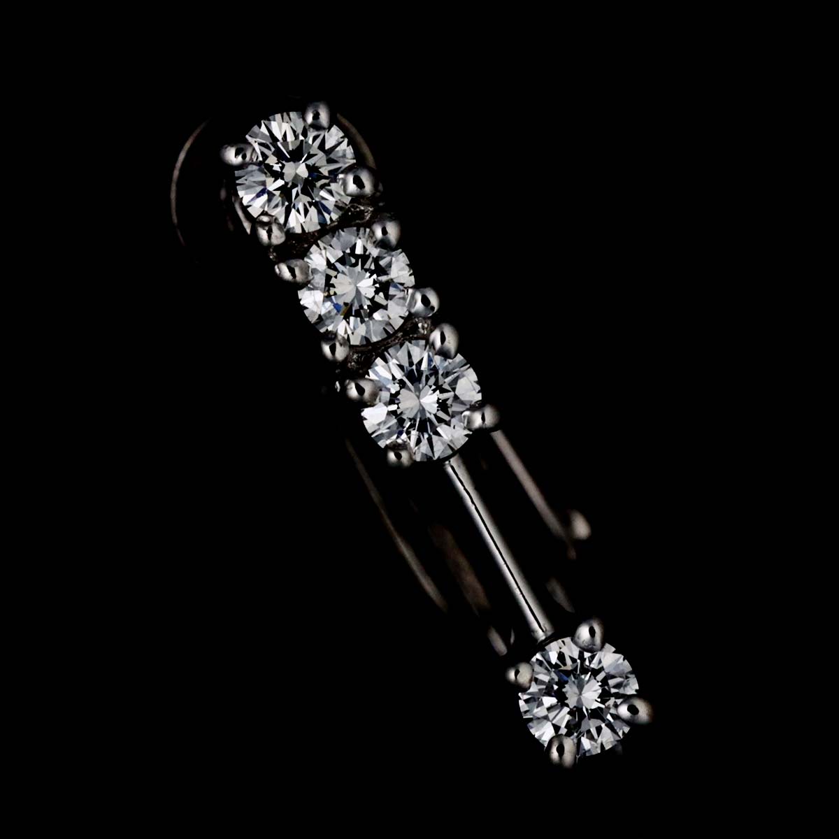 Diamond 0.18/0.18ct Earrings Clip on Pt Platinum