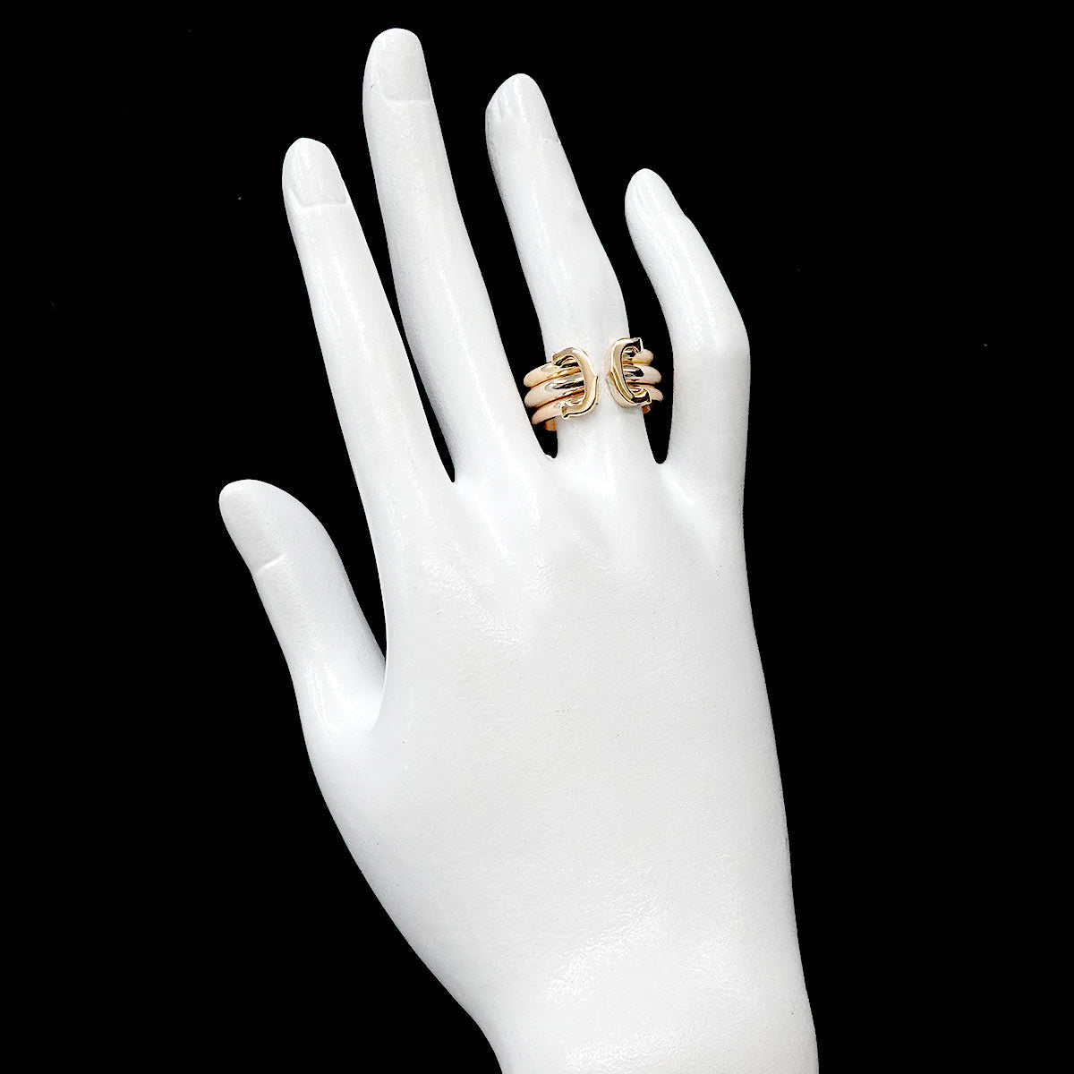 C2 Ring 18K YG WG PG 750 Size52 6-6.25(US)